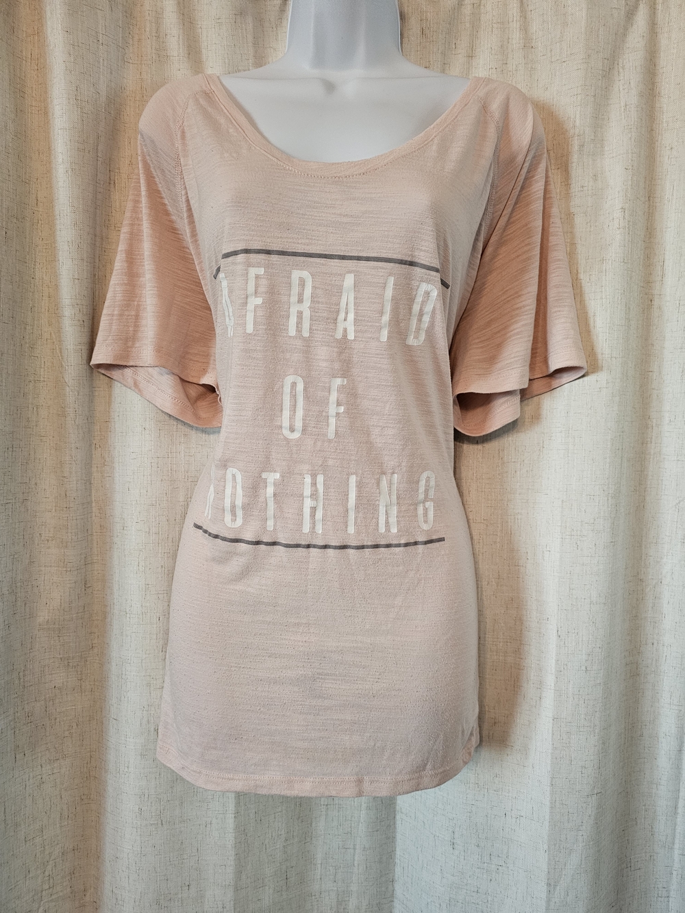 Terra & Sky Peach Short-Sleeve Graphic Tee - "Afraid of Nothing"